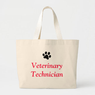 Bolsa Tote Grande Técnico veterinário com impressão preto #2 da pata
