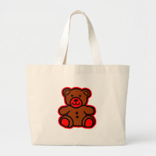 Bolsa Tote Grande Teddy Bear Red Brown O MUSEU Zazzle Dons
