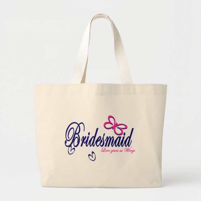 Bolsa Tote Grande Tema Bridesmaid/ Borboleta (Frente)