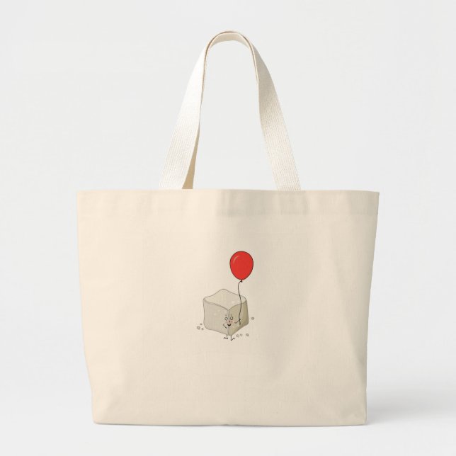 Bolsa Tote Grande Tema de açúcar, cubo de açúcar (Frente)