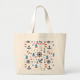 Bolsa Tote Grande Tema náutico Thunder_Cove