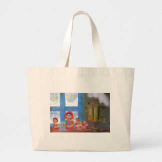 Bolsa Tote Grande tempo do chá do russo