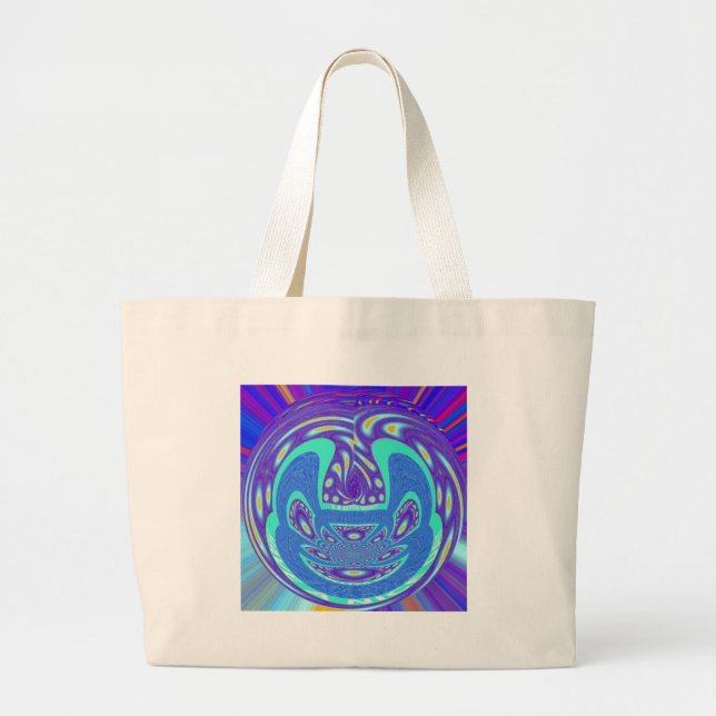 Bolsa Tote Grande Tenha um dia feliz (Frente)