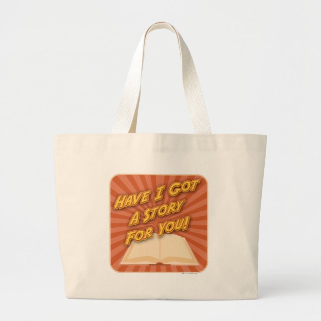 Bolsa Tote Grande Tenho O Slogan Do Promocional De Autor De História (Frente)