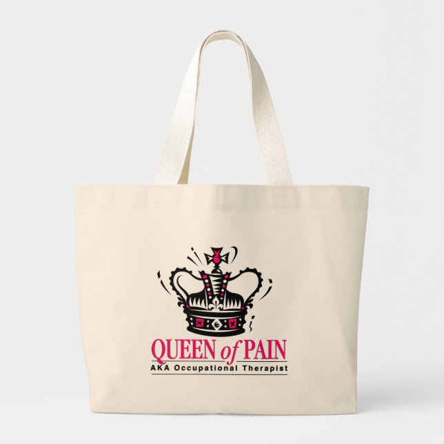 Bolsa Tote Grande Terapeuta ocupacional - rainha da dor (Frente)