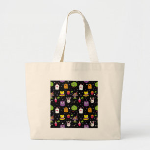 Bolsa Tote Grande terra natalina negra