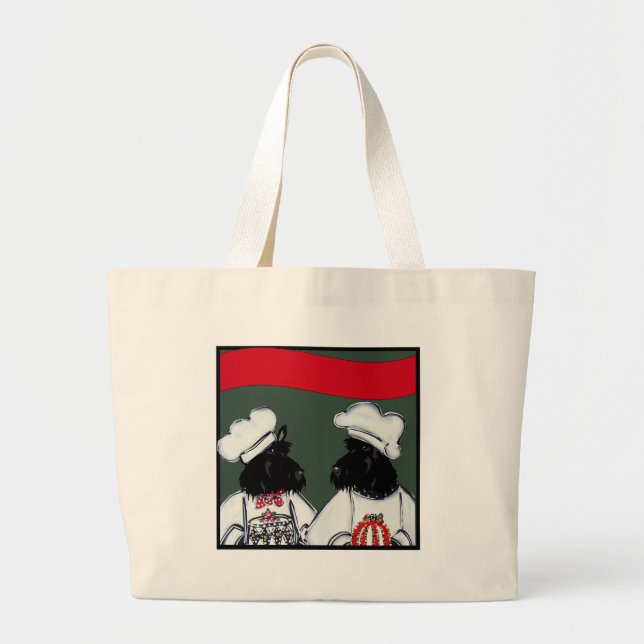 Bolsa Tote Grande Terriers Escoceses (Frente)