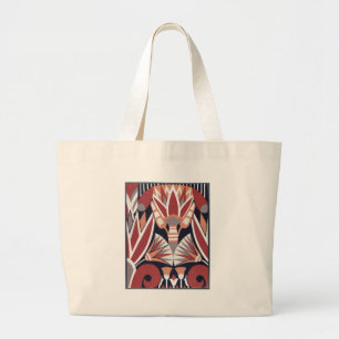 Bolsa Tote Grande Teste padrão do papel do livro do art deco do