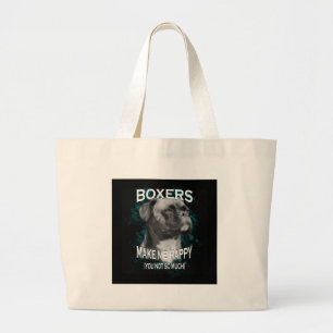 Bolsa Tote Grande Texto de Arte de Amantes de os animais de Cachorro