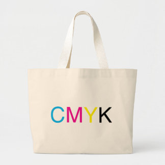 Bolsa Tote Grande Texto de CMYK
