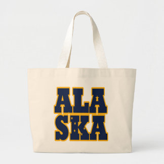 Bolsa Tote Grande Texto do sinalizador Estado do Alasca