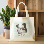 Bolsa Tote Grande Texto Personalizado da Foto do Instagram de Casame<br><div class="desc">Um presente perfeito para noiva e noivo ou para um presente de aniversário. Adicione 1 imagem a este quadro do hipster e nomes e datas personalizados para fazer uma recordação perfeita.</div>