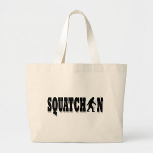 Bolsa Tote Grande Texto preto ao quadrado