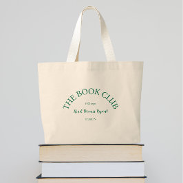 Bolsa Tote Grande The Book Club Green Crest Ler Discussão Repetir