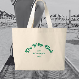 Bolsa Tote Grande The Fifty Club Retro Green Custom Crest