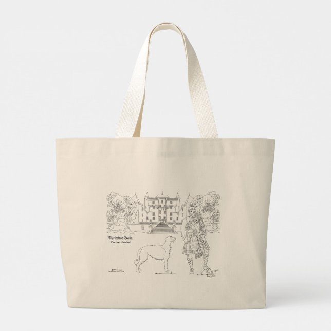 Bolsa Tote Grande Third lestane Castle Scotland Tote Bag (Verso)