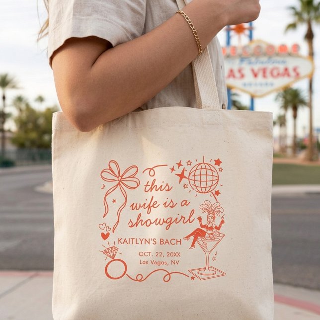 Bolsa Tote Grande This Wife Is A Showgirl Bachelorette Party (Criador carregado)