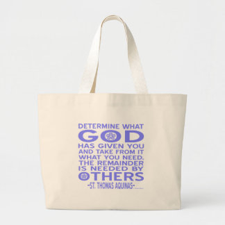 Bolsa Tote Grande Thomas Aquinas Deus deu azul claro