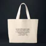Bolsa Tote Grande Thomas Jefferson - É sempre melhor<br><div class="desc">"Thomas Jefferson - É sempre melhor", "The MUSEUM Zazzle Artist Series jGibney 2010", o mais novo, melhor, maior, bom, goggle, facebook, colossal, gigante, maior, casa, museu, jgibney, gibsphotoart, arte, pintura, gicle, canvas, janela, shade art, muro, enforcamento, arte, impressão, poster, zazzle, museu, artista, série, cartão postal, artista, série, mais recente, melhor...</div>