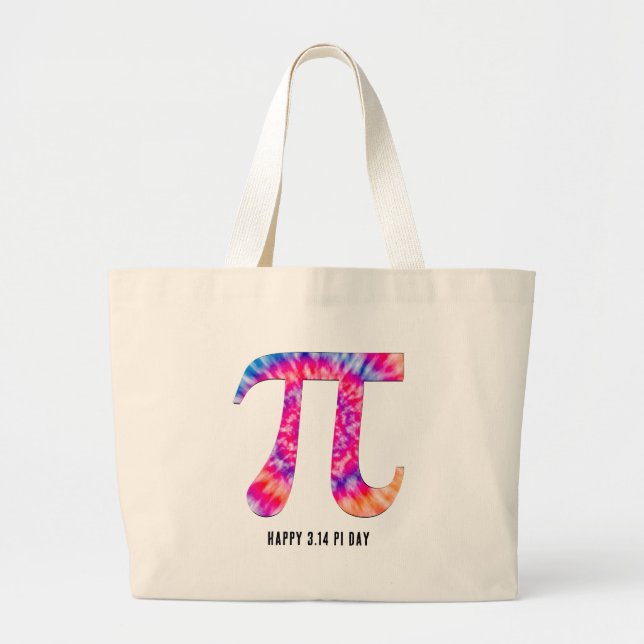 Bolsa Tote Grande Tie Dye Pi Day (Frente)