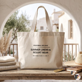 Bolsa Tote Grande Tipografia Minimalista Personalizada Arquivo Sazon