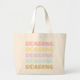 Bolsa Tote Grande Tipografia Negrita Retro Impressa