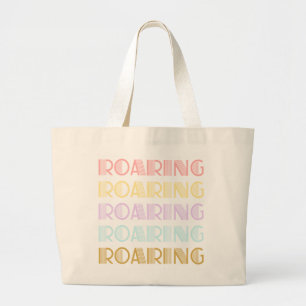 Bolsa Tote Grande Tipografia Negrita Retro Impressa