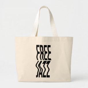 Bolsa Tote Grande Tipografia negrito logotipo Free Jazz