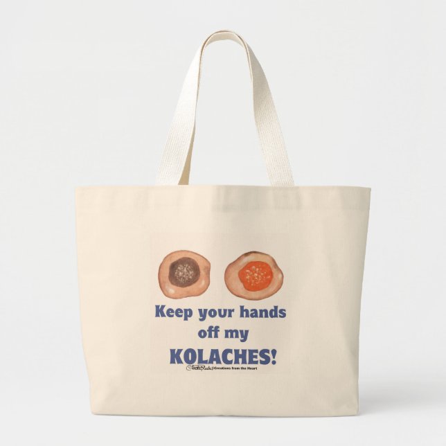 Bolsa Tote Grande Tire as mãos dos meus KOLACHES (Frente)