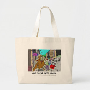 Bolsa Tote Grande Toco de Árvore Vs Motosserra Canecas Cartões Prese