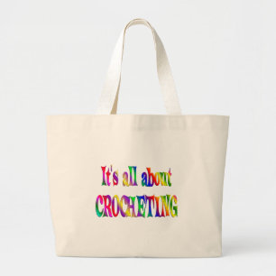 Bolsa Tote Grande Toda sobre Crocheting