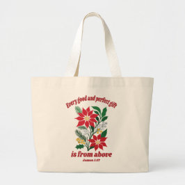 Bolsa Tote Grande Todo Bom e Perfeito Presente – Tiago 1:17 Natal