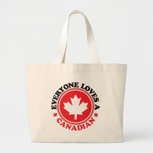 Bolsa Tote Grande Todos ama um canadense!