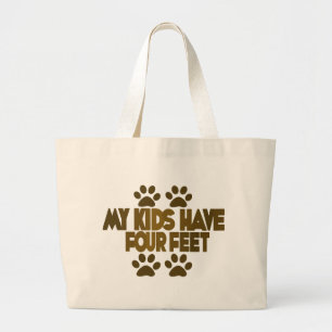 Bolsa Tote Grande Todos os meus filhos têm quatro pés