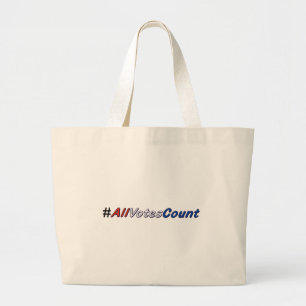 Bolsa Tote Grande Todos os Votos Contam em Sacos de Tote