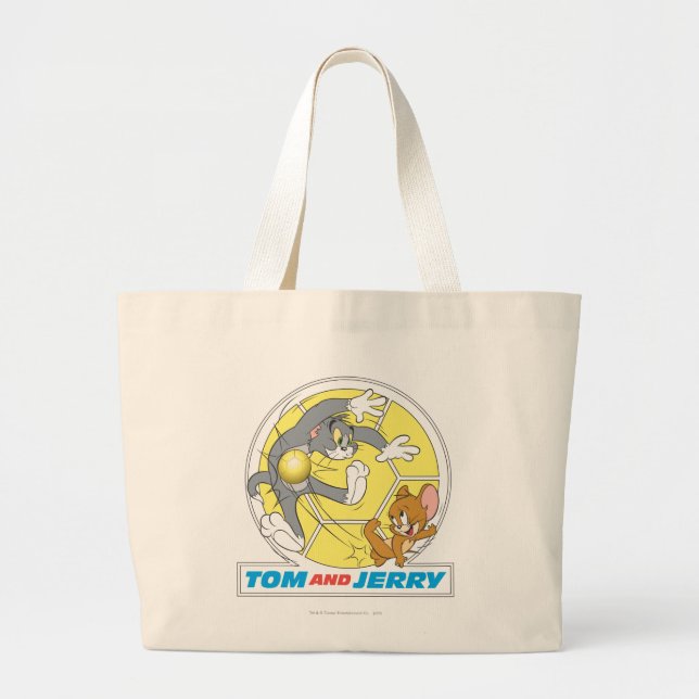 Bolsa Tote Grande Tom and Jerry Soccer (Football) 8 (Frente)