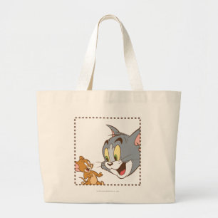 Bolsa Tote Grande Tom and Jerry Stamp
