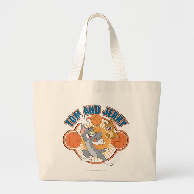 Bolsa Tote Grande Tom e Jerry Basbol 4 (Frente)