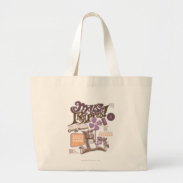 Bolsa Tote Grande Tom e Jerry Mouse Armados (Frente)