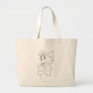 Bolsa Tote Grande Tom e Jerry na cabeça