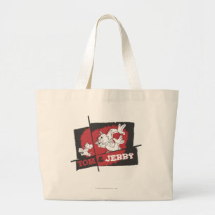 Bolsa Tote Grande Tom e Jerry Red e Black