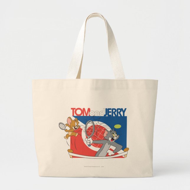 Bolsa Tote Grande Tom e Jerry Tênis Stars 4 (Frente)