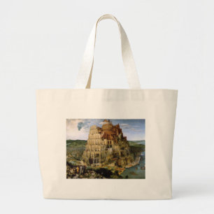 Bolsa Tote Grande Torre de Babel por Brueghel