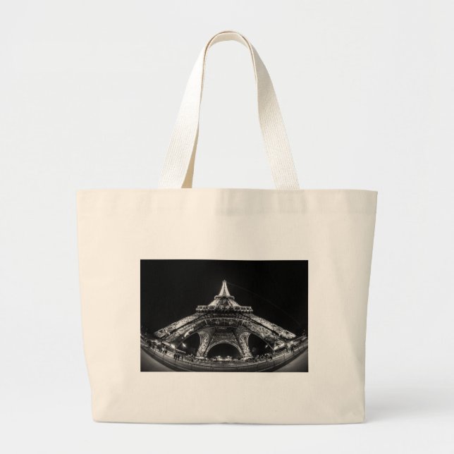 Bolsa Tote Grande Torre Eiffel Paris França (Frente)