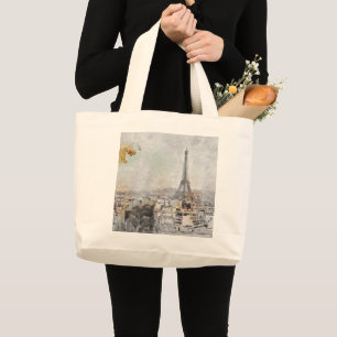 Bolsa Tote Grande Torre Eiffel. Paris, França