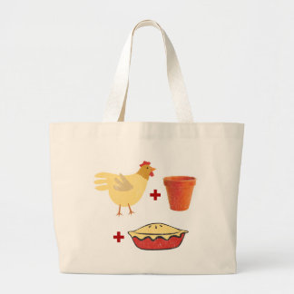 Bolsa Tote Grande Torta de pote da galinha