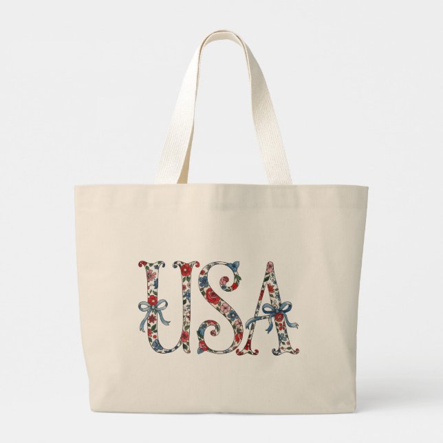 Bolsa Tote Grande Tote Bag-American Independence Tote Bag (Verso)