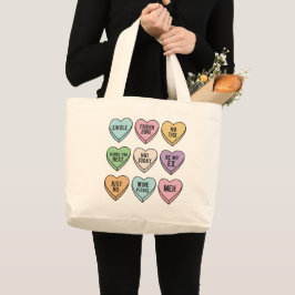 Bolsa Tote Grande Tote Bag Anti Valentine Day Candy