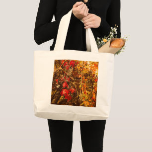 Bolsa Tote Grande Tote Bag Autumn Red Yellow Vines