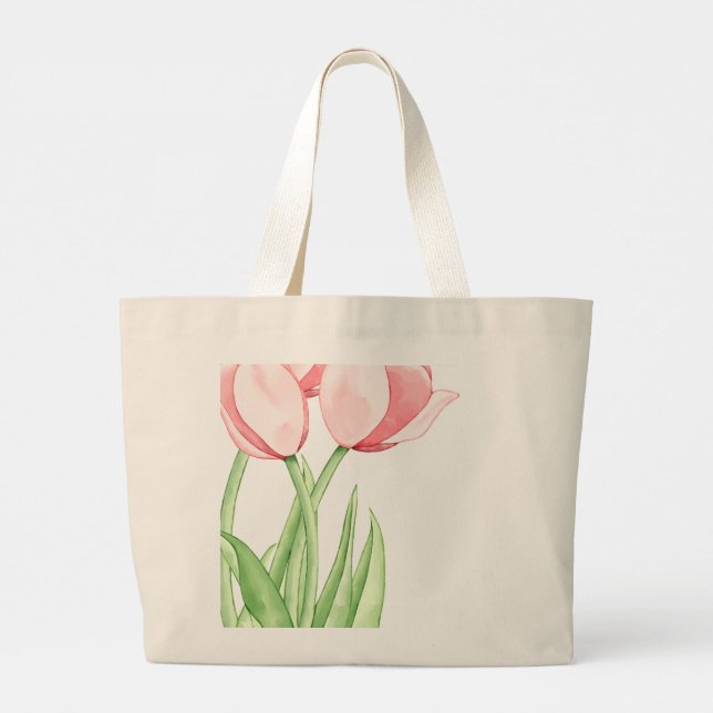 Bolsa Tote Grande Tote Bag de Bloom de Tulip (Verso)